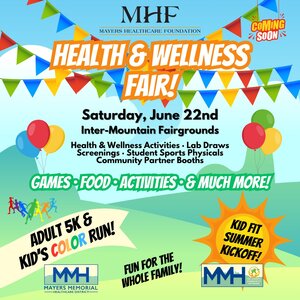 Health and Wellness Fair! Saturday, June 22nd. Inter Mountain Fairground