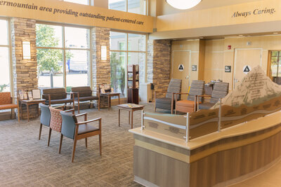 Lobby area for Mayers Memorial Healthcare District